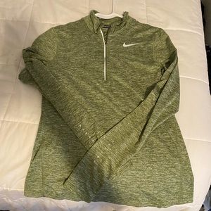 Green NIKE quarter zip